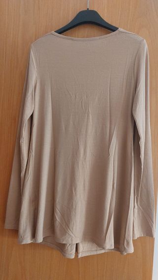 Maglia Kaos manica lunga color cammello