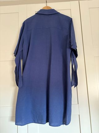 Vestido Zara Basic Azul Marino