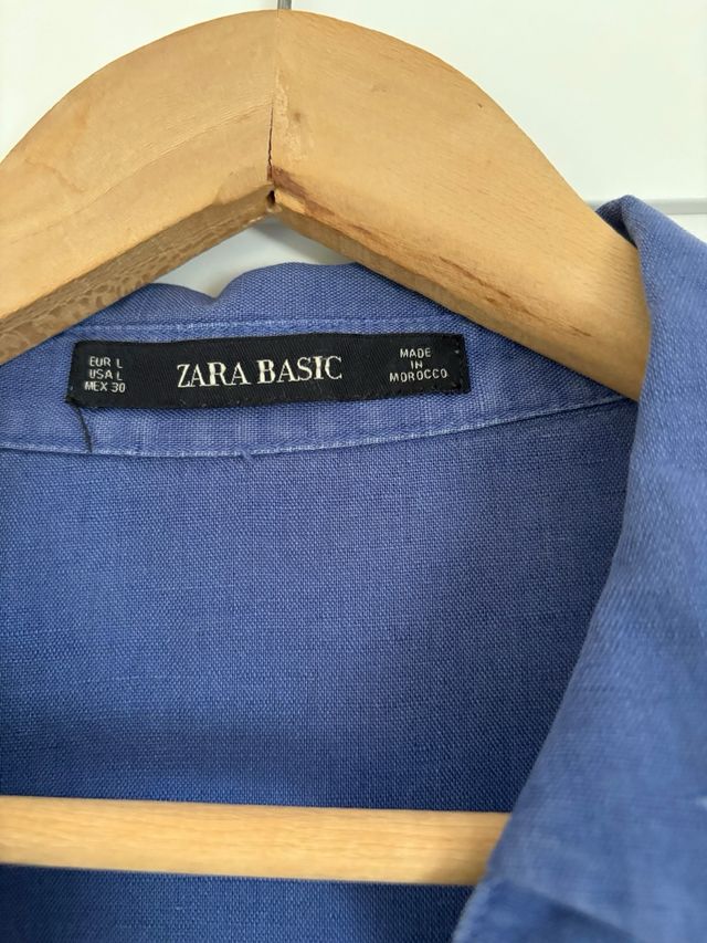 Vestido Zara Basic Azul Marino