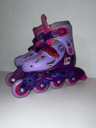 pattini in linea viola a 4 ruote