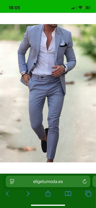 Traje de hombre azul lujo
