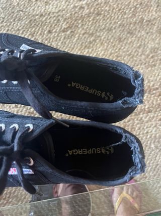 Zapatillas Superga negras plataforma mujer