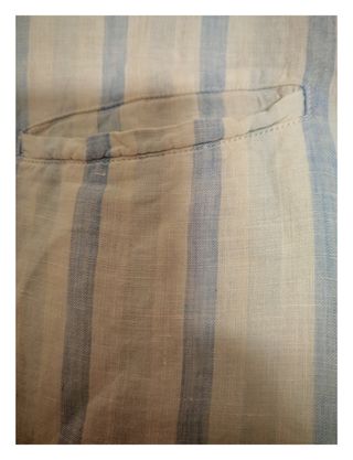 Camisa Lino Adolfo Domínguez Rayas Azul Talla L
