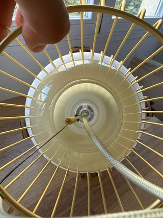 Lámpara colgante Ikea Pilblixt dorada