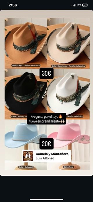 Sombrero Gomela y Montañero