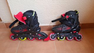Patines en línea con casco y mochila