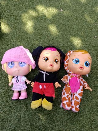 Lote de 3 muñecas Bebés Llorones