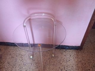 Mesa redonda cristal pequeña