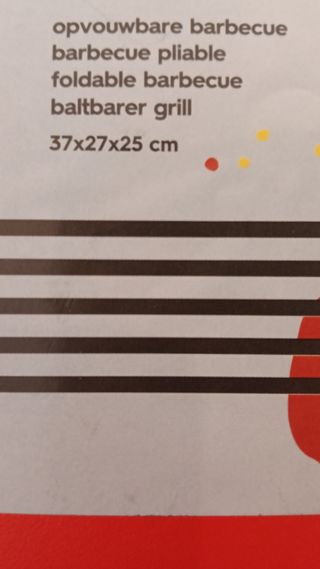 Barbacoa Plegable Mini Roja