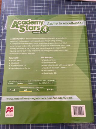 LIBRO EJERCICIOS INGLÉS ACADEMY STARS 4 Wb