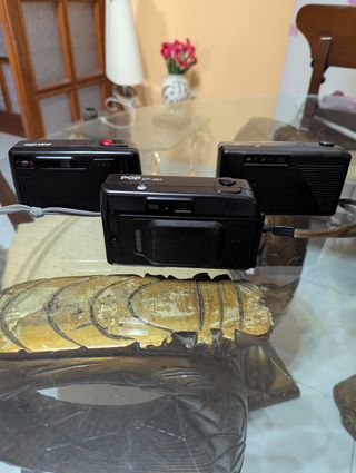 Lote de tres cámaras de fotos