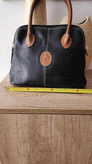 Bolso Piel El Potro Negro y Marrón