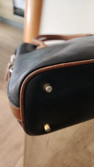 Bolso Piel El Potro Negro y Marrón