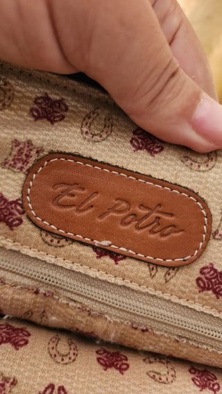 Bolso Piel El Potro Negro y Marrón