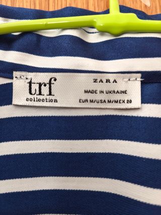 Camisa Zara Rayas Azul y Blanco