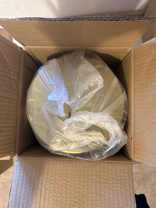 Cubo Basura Baño Mdesign Blanco y Dorado