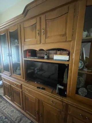 Mueble de salón de madera maciza