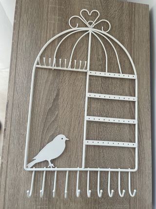 Organizador de Joyas Blanco Estilo Jaula