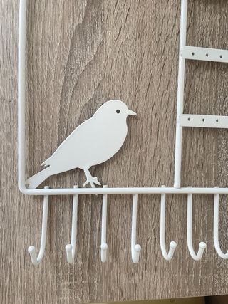 Organizador de Joyas Blanco Estilo Jaula