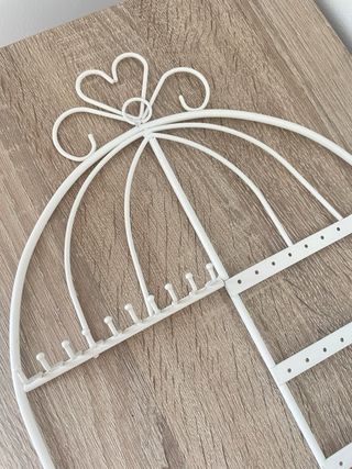 Organizador de Joyas Blanco Estilo Jaula