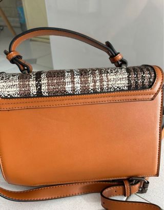 Bolso de mano con estampado de cuadros