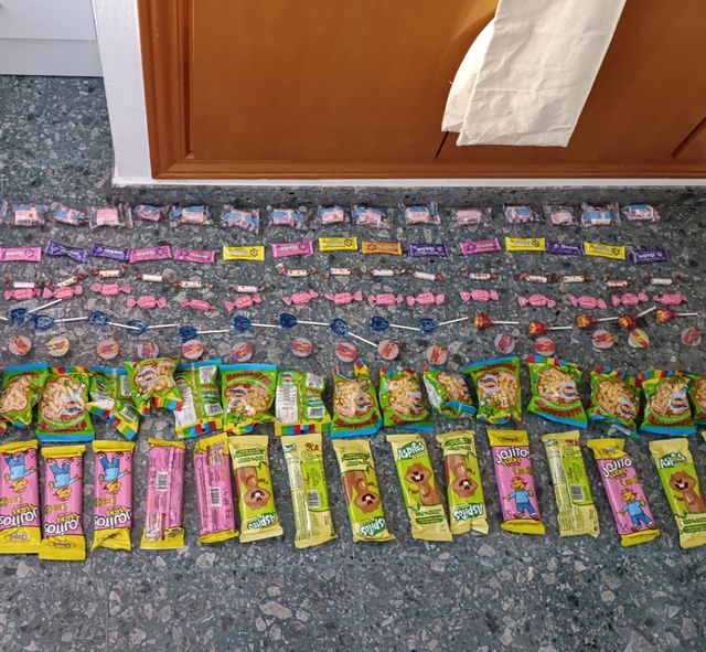 Paquete de chuches para cumpleaños o fiestas.