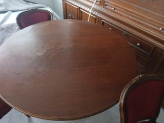 Conjunto mesa y sillas comedor antiguo