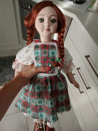 Bambola porcellana occhi vitrei anni 60