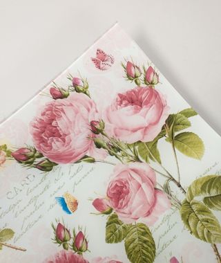 Piatto centrotavola in vetro decorato