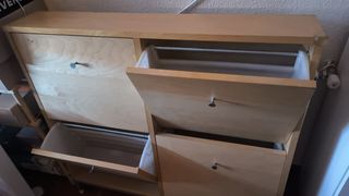 Mueble Zapatero Ikea Madera y Metal