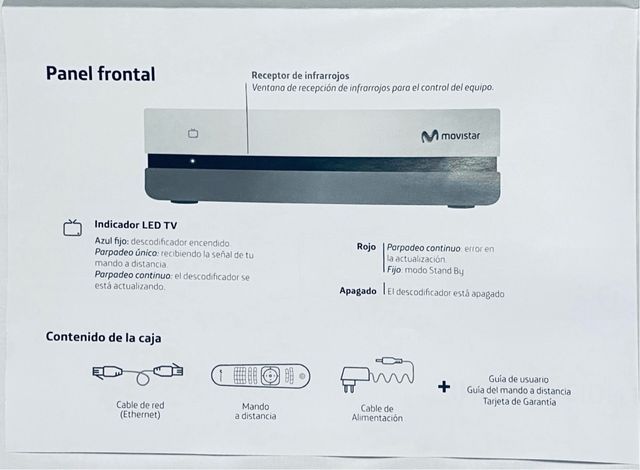 Decodificador Movistar+ con Mando. A ESTRENAR