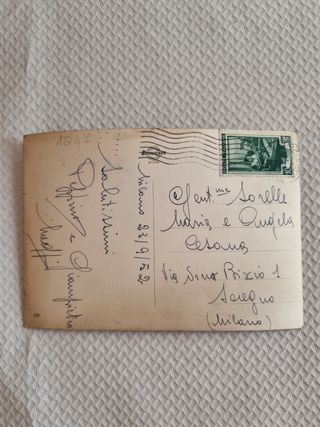 Lotto 4 cartoline Milano viaggiate 1952