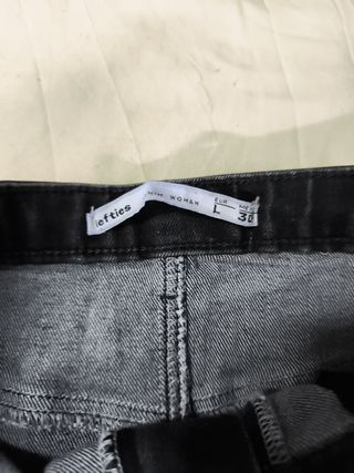 Falda vaquera negra Lefties Talla L
