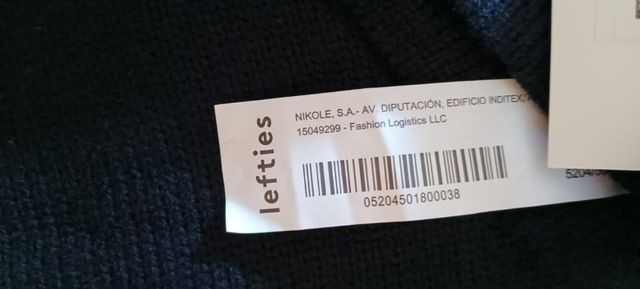 Bufanda Lefties Unisex Negra