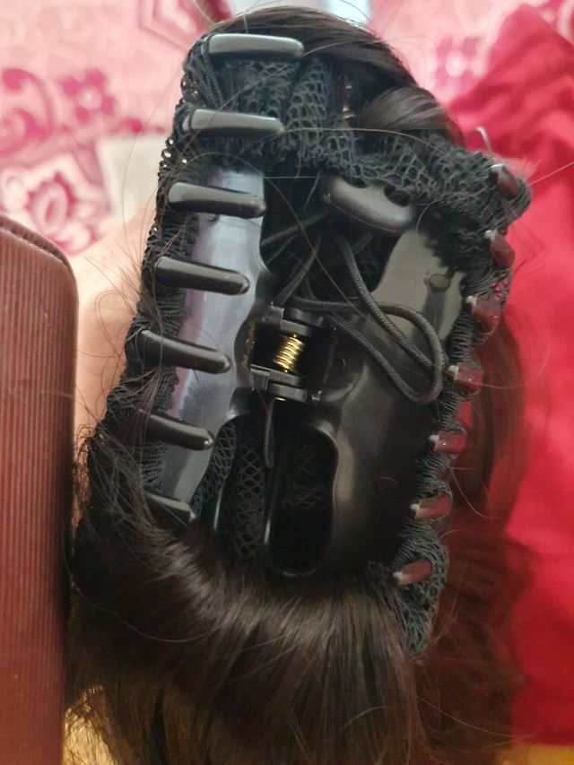 Coletero pelo largo ondulado mujer