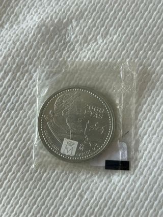 Moneda Plata 2000 Pesetas Carlos V