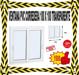 Ventana PVC Corredera 100x100 Transparente