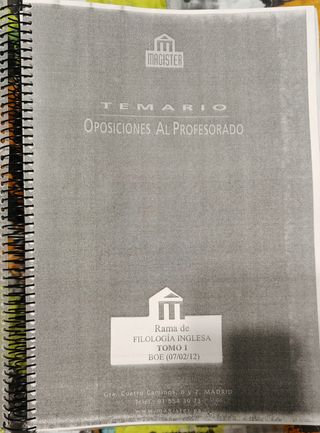 Temario y prácticos oposiciones maestros inglés