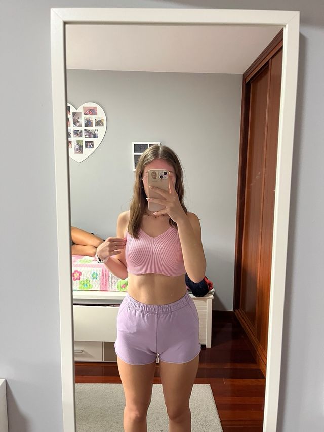 Pantalón corto lila