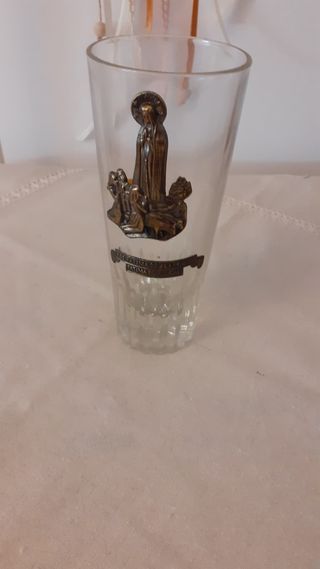 Copo Fátima Portugal Vidro e Latão