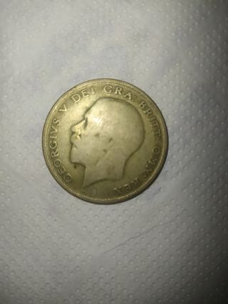 Moneda Rey Jorge V GEORGIVS V DEI GRA BRITT OMN RE