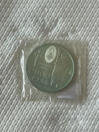 Moneda Plata 2000 Pesetas Xacobeo 1999