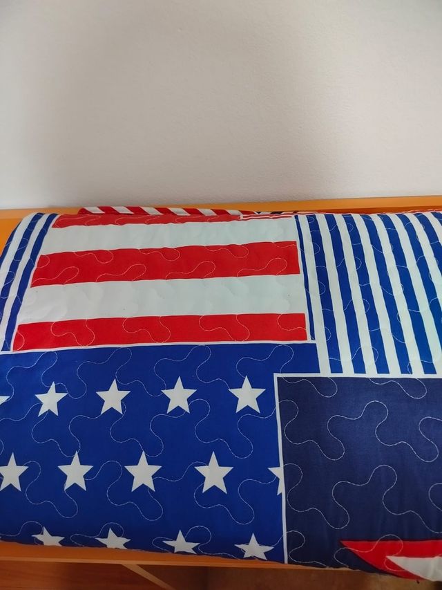 Colcha bouti 135cm diseño bandera USA