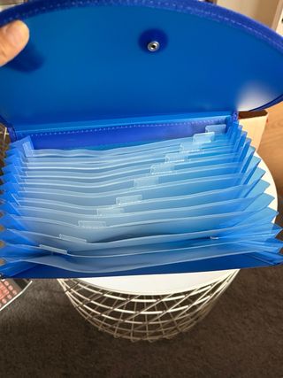 Carpeta Acordeón Azul 12 Compartimentos