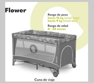 2 Cunas de Viaje Flower + 2 Colchones