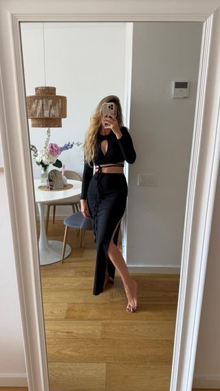 Conjunto de punto ajustado negro