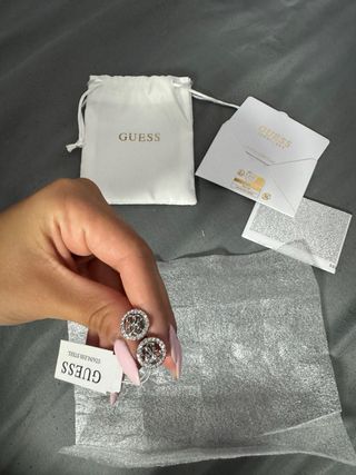 Pendientes Guess Mujer Plateados
