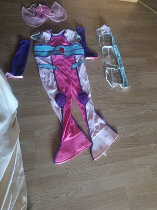 Disfraz futurista rosa y morado