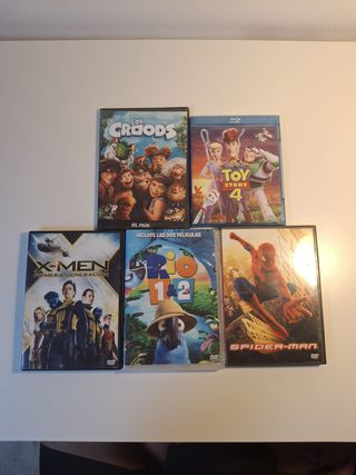 Lote 5 Películas DVD/Blu-ray: Acción y Animación