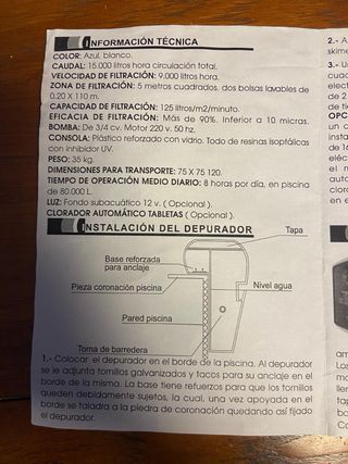 Depuradora piscina portátil Pool Compac